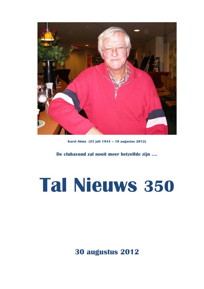 Voorkant van Tal Nieuws 350